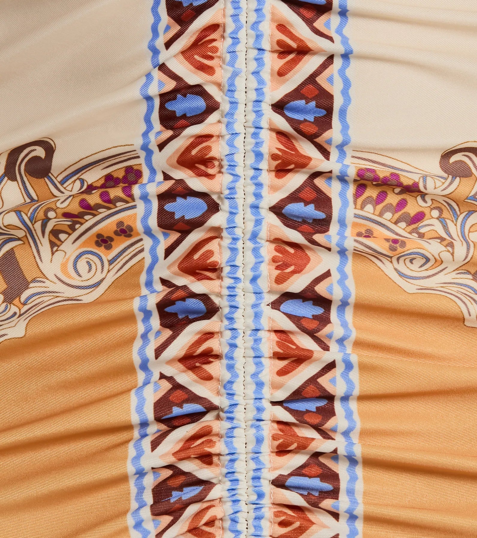 Vibrant Side Geometric Print Bodycon Midi Dress