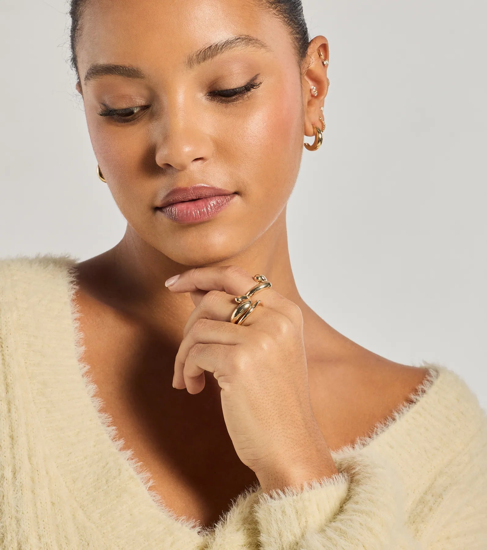 Minimal Glam Geometric Ring Multipack